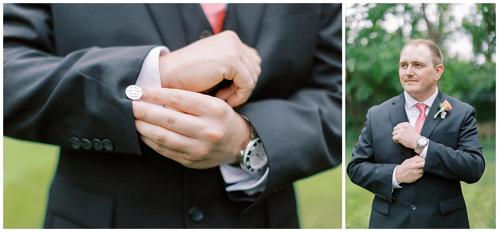 groom portrait with cufflinks