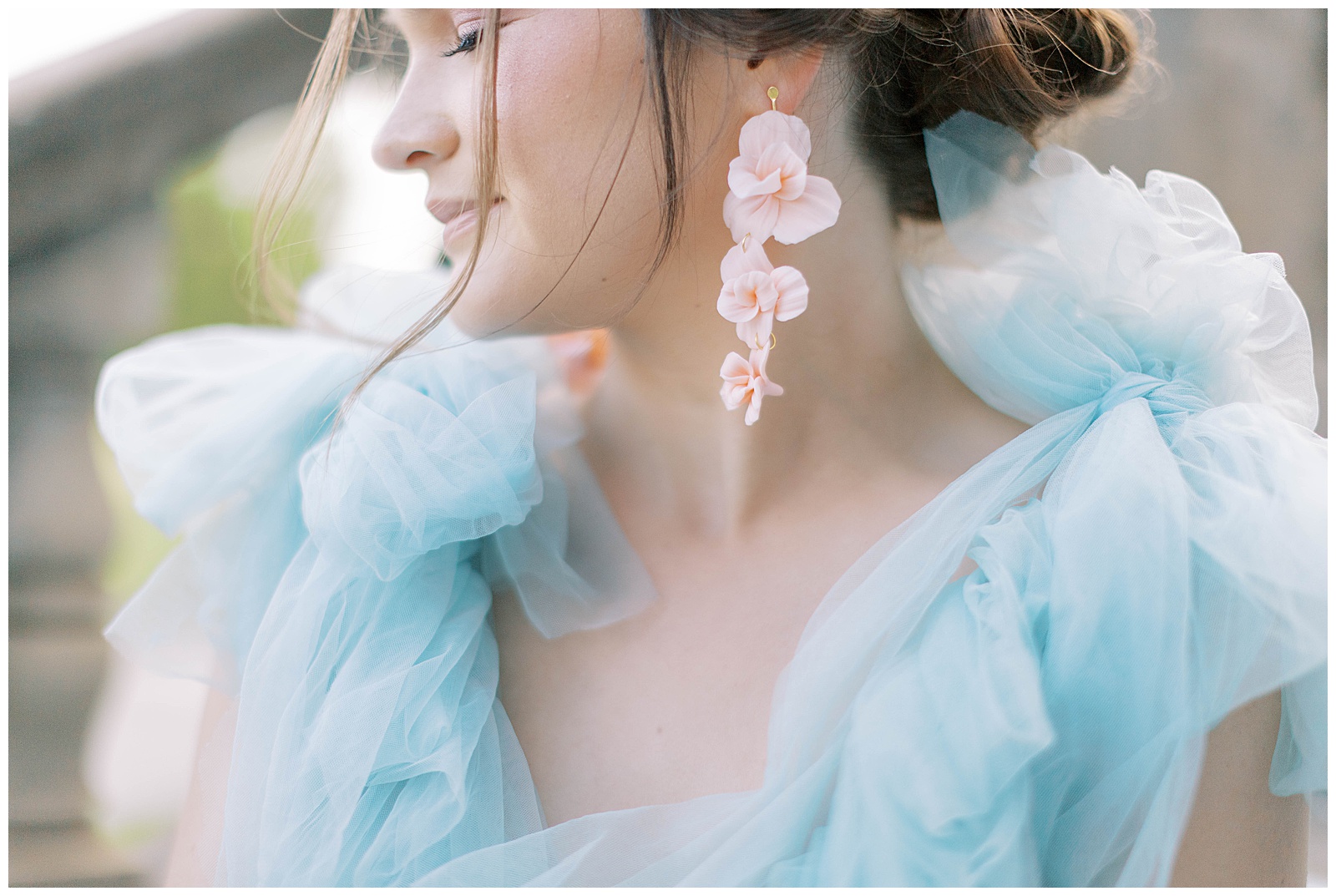 anne marie designs kc earrings millia london dusty blue willow gown